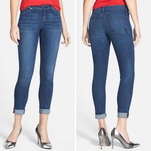 CJ By Cookie Johnson Truth Charity Jean Stretch Skinny Ankle 28 / 8 Blue Crop